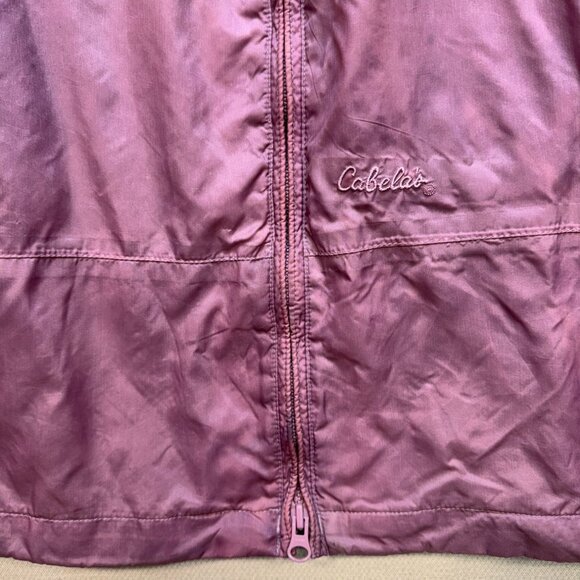Cabela's Women Packable Windbreaker Jacket Small Hooded Outdoors Full Zip Casual - Picture 4 of 13